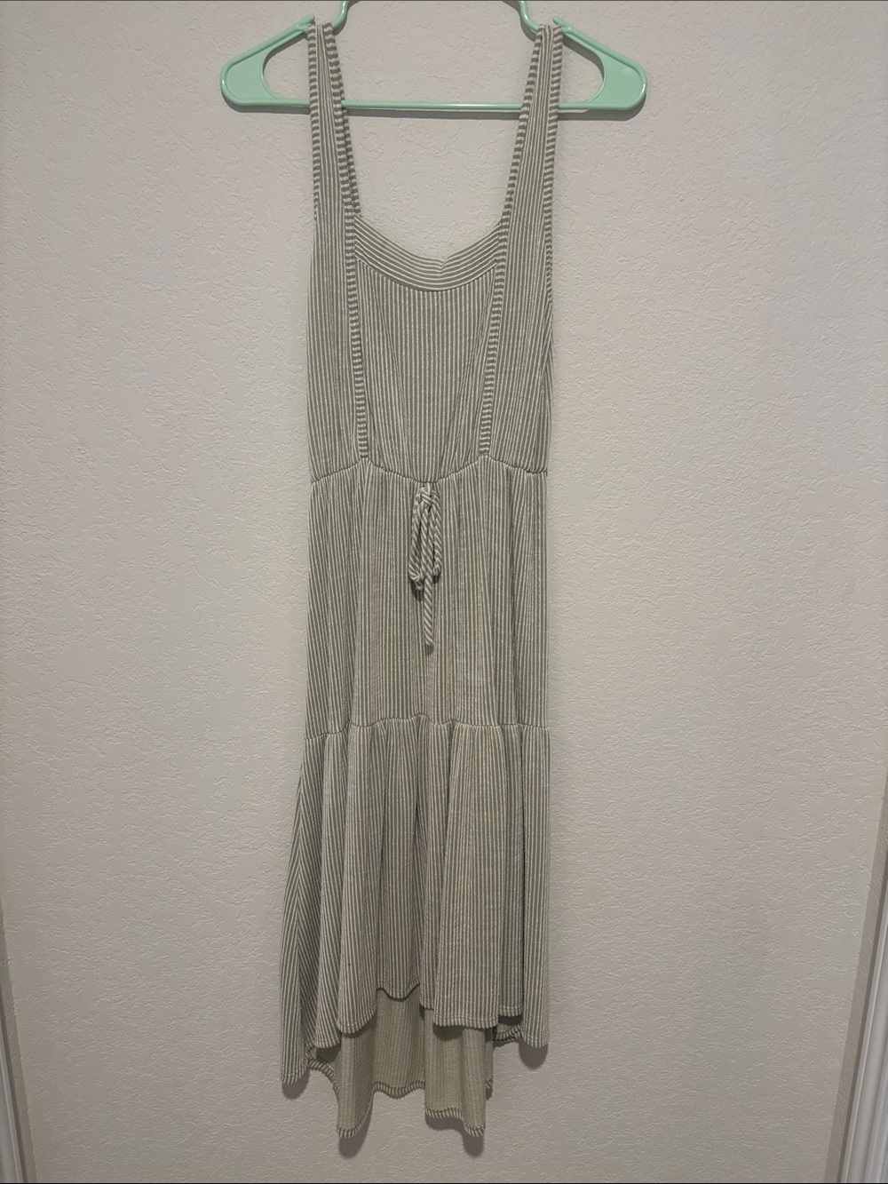 Sleeveless Striped Tank Midi Dress